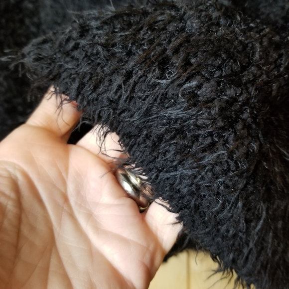 Free People V-Neck Eyelash-Chenille Knit Oversize Silhouette Sweater - Picture 4 of 11